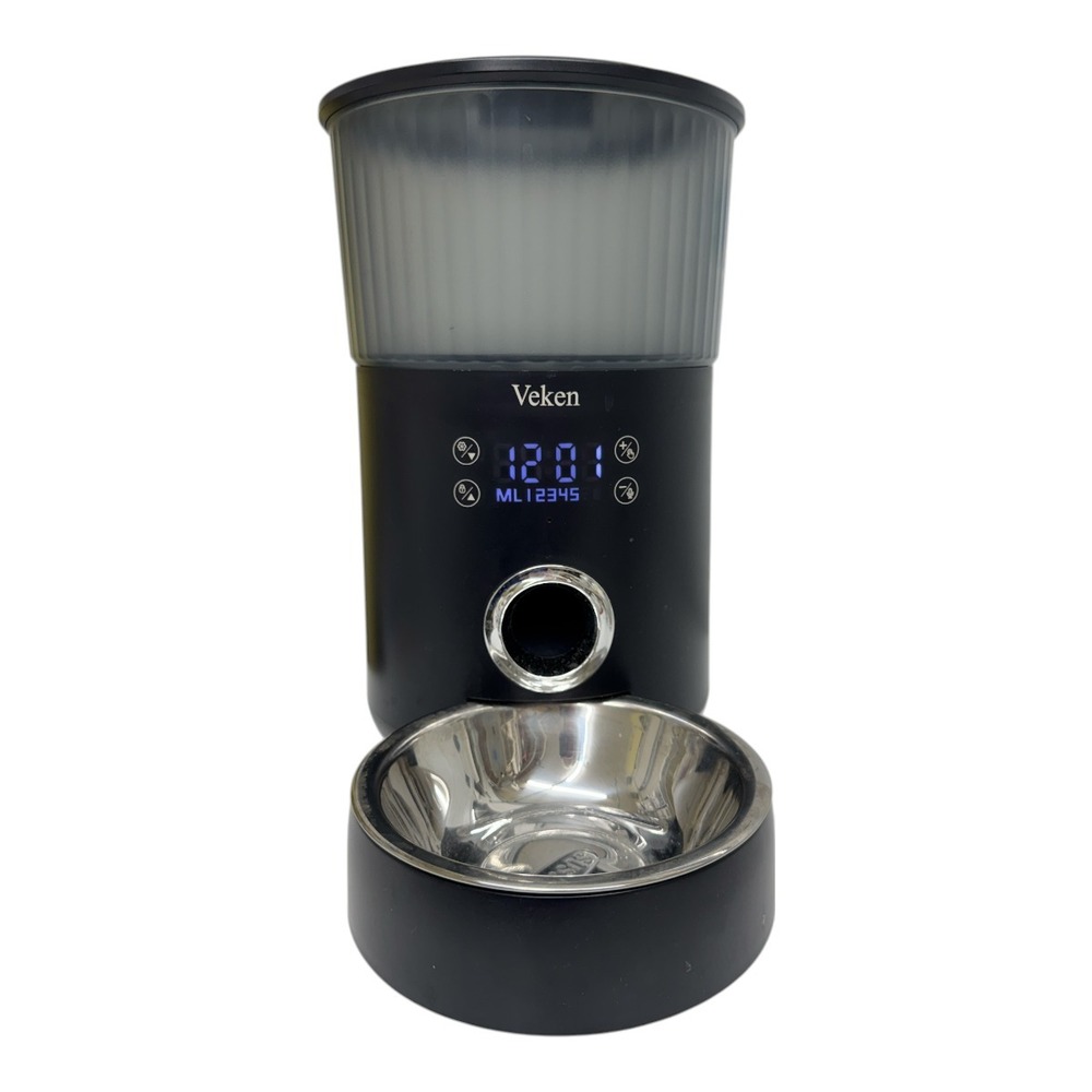 Veken Automatic Feeder for Cats Or Dogs Stainless Steel Bowl Programable Works